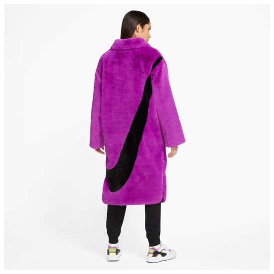 Nike Γυναικείο μπουφάν Sportswear FX Fur GFX AOP Long Jacket